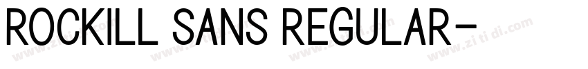 rockill sans regular字体转换